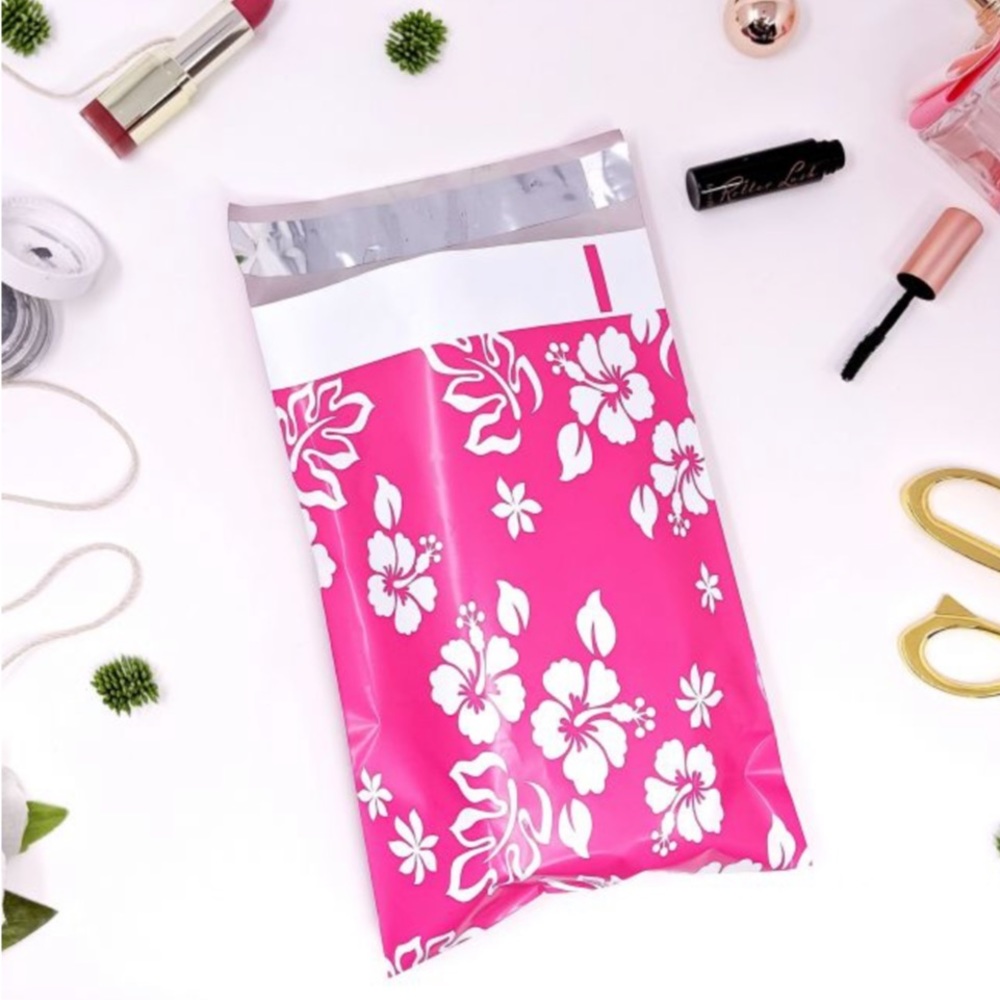 25 6X9 Pink Hawaiian Poly Mailers PRICE IS FIRM WEEKEND SALE - Picture 5 of 5